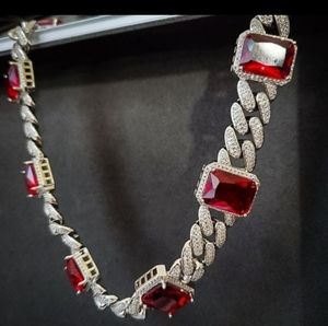 Diamond & Ruby Cuban Link Chain